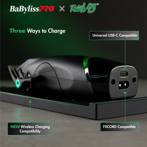 BaBylissPRO® x Tomb45® Wireless-Charging Clipper