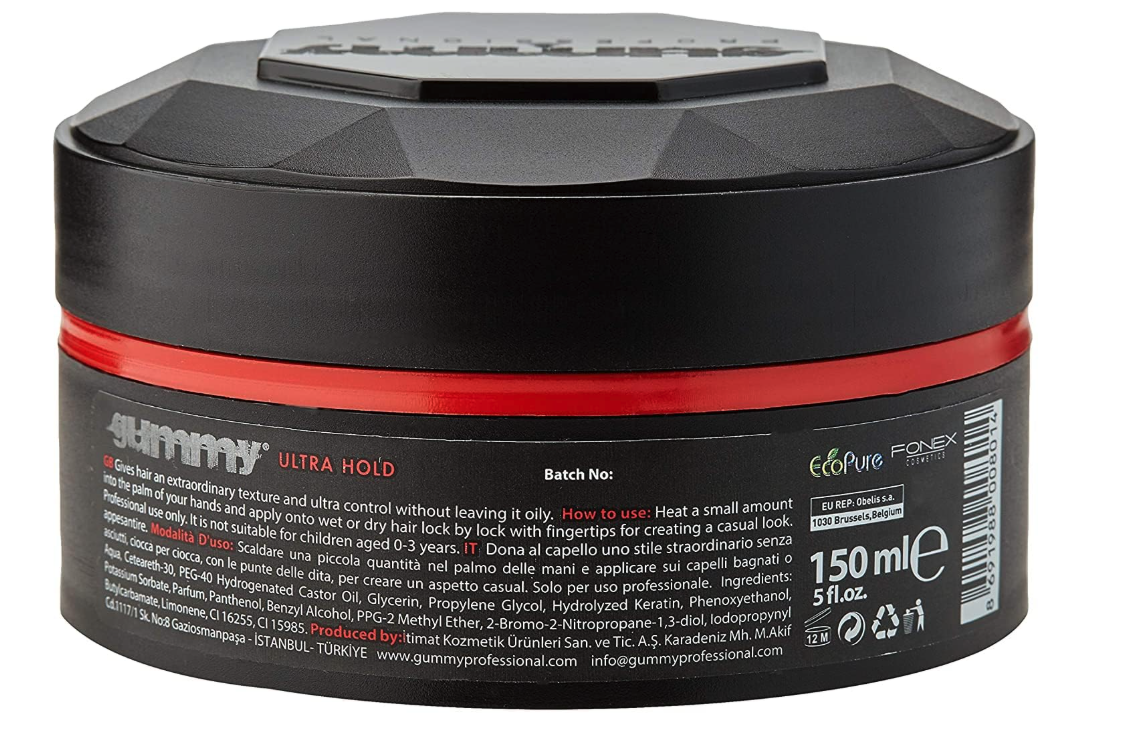 Gummy Ultra Hold Hair Styling Wax 150ml - 5.07 Fl Oz Ultra Hold
