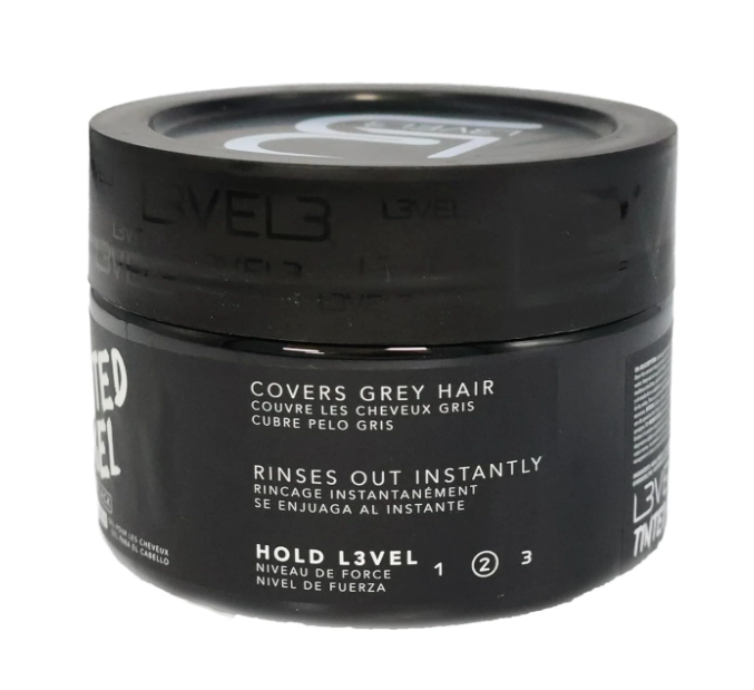 L3 Level 3 Tinted Gel Black - Temporary Black Hair Gel For Hair No Flaking and Rinses Out Easily