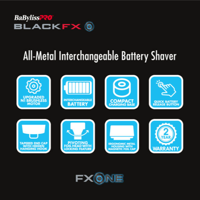 BaBylissPRO® FXONE™ BLACKFX Double Foil Shaver