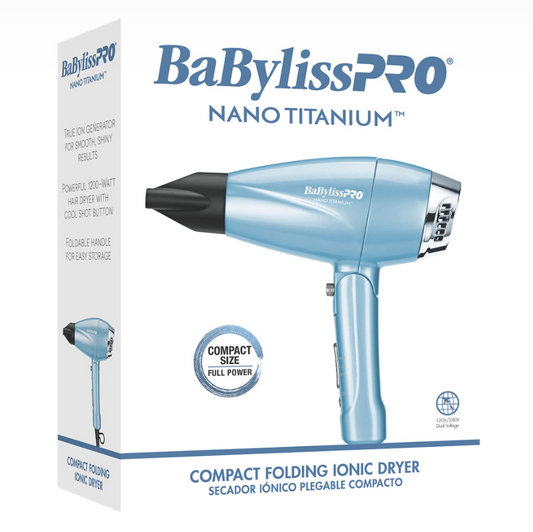 #BNT910 BABYLISSPRO NANO TITANIUM COMPACT FOLDING DRYER