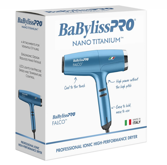 #BNT8550 BABYLISSPRO NANO TITANIUM FALCO DRYER - BLUE