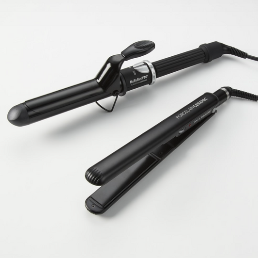 #BPCPP6UC BABYLISSPRO PORCELAIN CERAMIC FLAT IRON & CURLING IRON COMBO