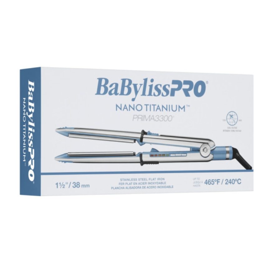 #BNT3300T BABYLISSPRO NANO TITANIUM PRIMA3300 STRAIGHTENER 1.5"