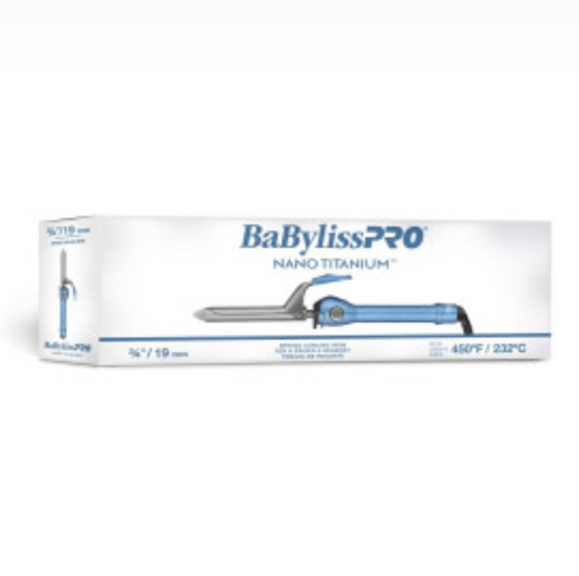 #BNT75S BABYLISSPRO NANO TITANIUM SPRING CURLING IRON 3/4"