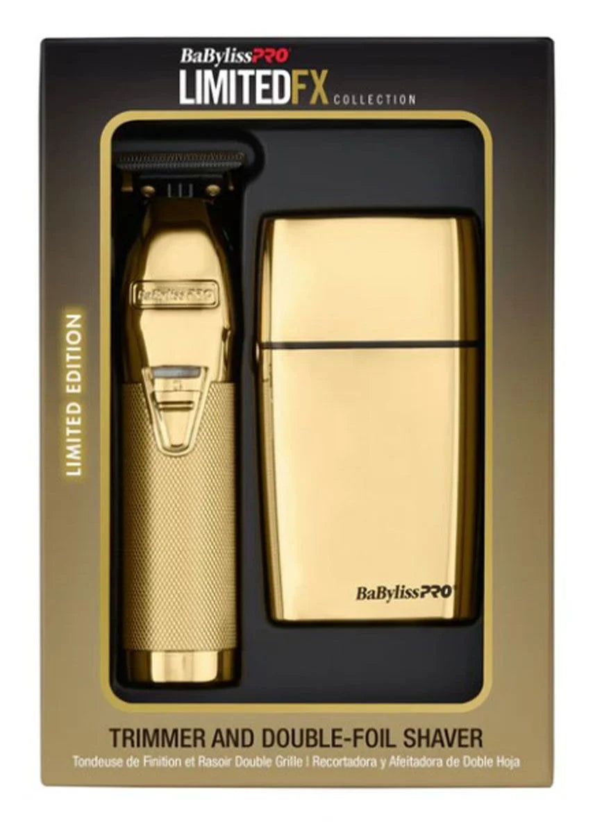 BabylissPro Gold Trimmer and Double Foil Shaver LimitedFX FXDUOFS2TG