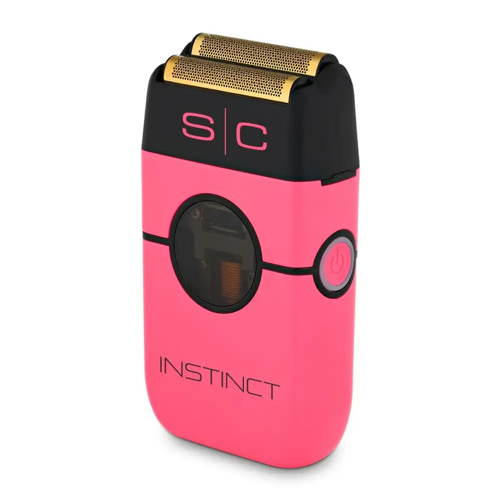 StyleCraft Instinct Metal Shaver - Professional Double Foil Cordless Shaver with Intuitive Torque Control and IN2 Vector Motor in Pink