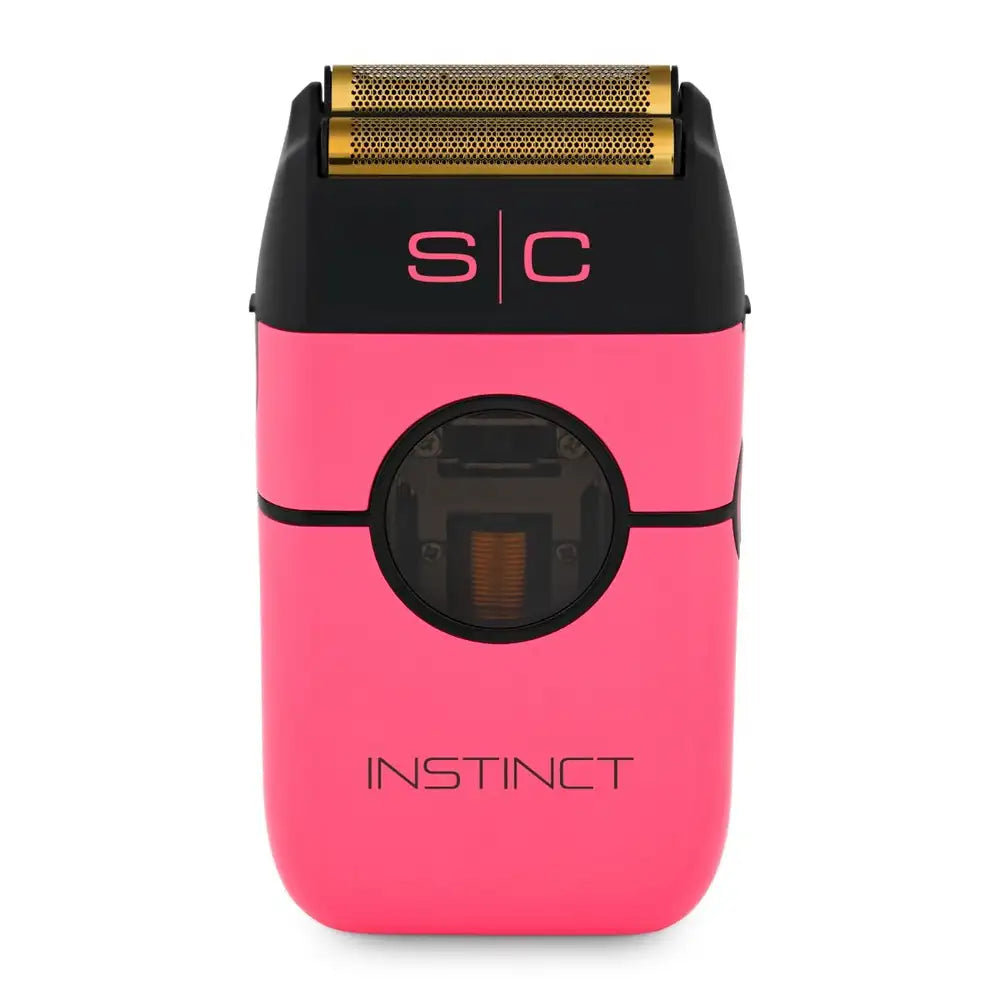 StyleCraft Instinct Metal Shaver - Professional Double Foil Cordless Shaver with Intuitive Torque Control and IN2 Vector Motor in Pink