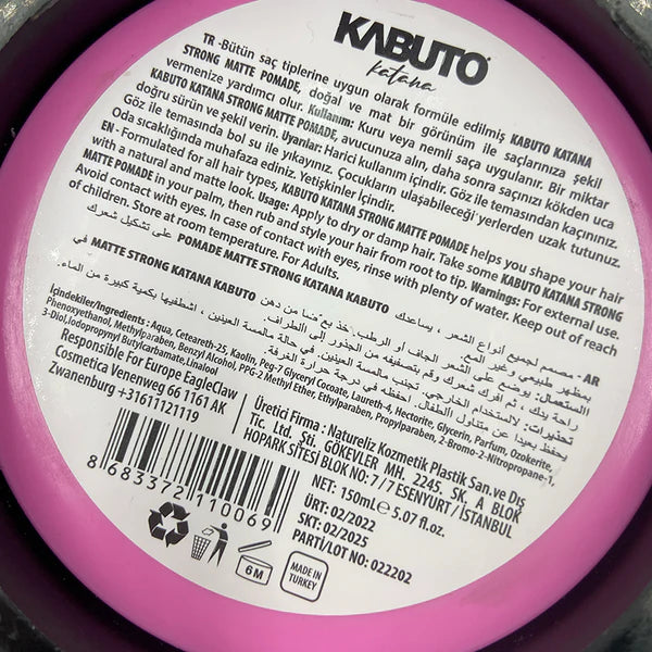Kabuto Katana - Strong Matte Pomade 150ml