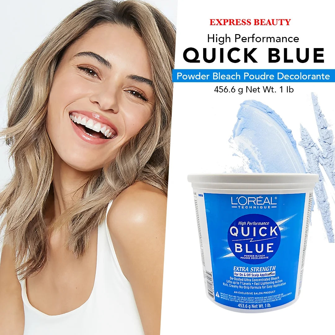 Express Beauty Quick Blue Powder L'Oréal Technique High Performance Quick Blue Powder Bleach Extra Strength - 1 lb. (453.6 g)