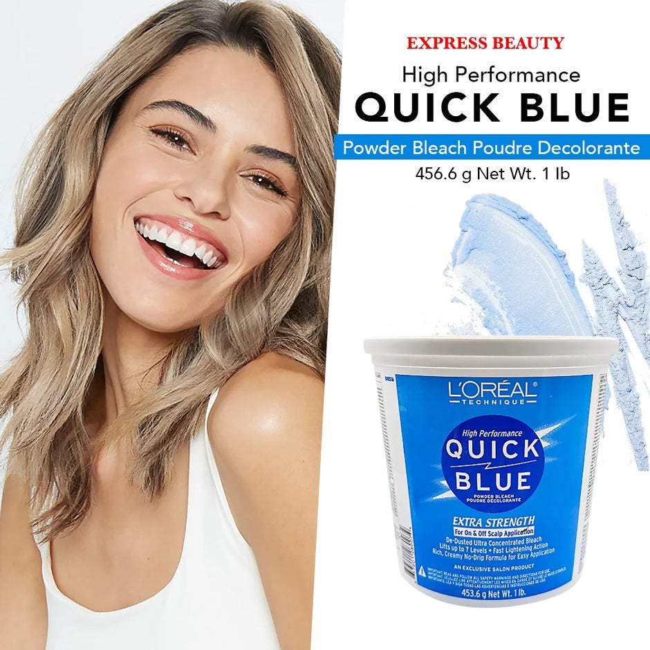 Express Beauty Quick Blue Powder L'Oréal Technique High Performance Quick Blue Powder Bleach Extra Strength - 1 lb. (453.6 g)