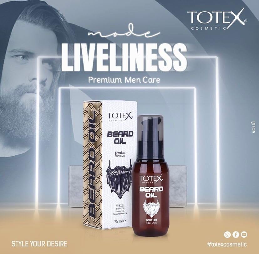 Totex - Premium Beard & Mustache Serum Oil Conditioner Anti-Dandruff Men Care