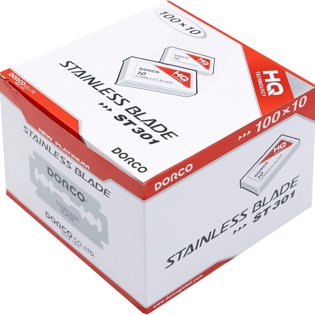 Dorco ST301 Platinum Extra Double Edge Razor Blades 1000 Count
