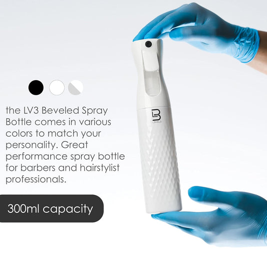 Level 3 Beveled Spray Bottle - Continuous Spray with a Fine Mist Pattern