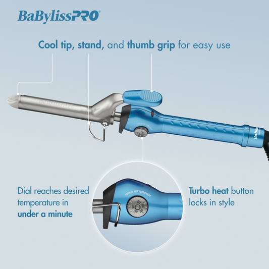 BaBylissPRO® Nano Titanium™ ¾" Spring Curling Iron
