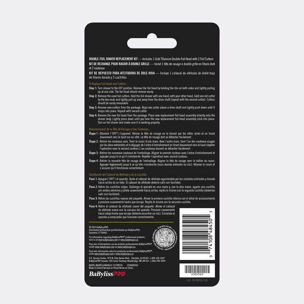 BaBylissPRO® FXONE Replacement Foils & Cutters (Gold)