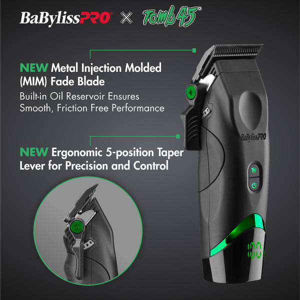 BaBylissPRO® x Tomb45® Wireless-Charging Clipper