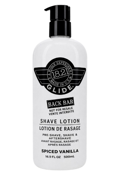 18.21 Man Made Glide Shave Lotion, Spiced Vanilla Scent, 16.9 Oz