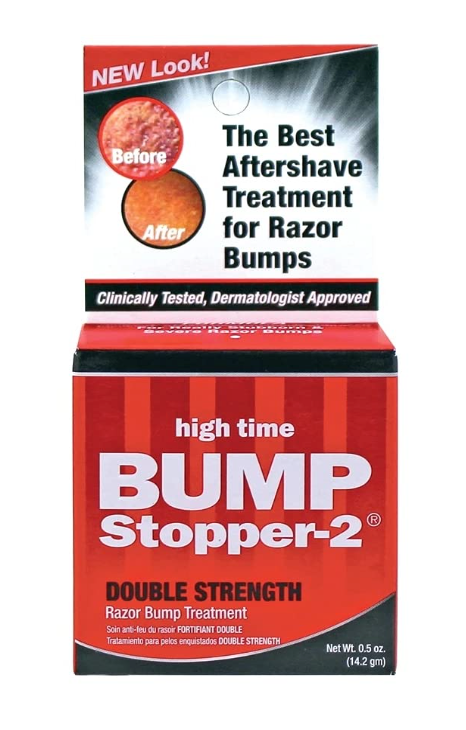High Time Bump Stopper-2 Double Strength Razor Bump Treatment, 0.5 oz