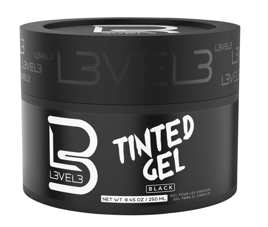 L3 Level 3 Tinted Gel Black - Temporary Black Hair Gel For Hair No Flaking and Rinses Out Easily