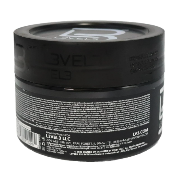 L3 Level 3 Tinted Gel Black - Temporary Black Hair Gel For Hair No Flaking and Rinses Out Easily