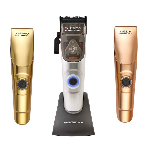 GAMMA+ XErgo Professional Hair Clipper and Ergo Professional Hair Clipper with Microchipped Magnetic Motors