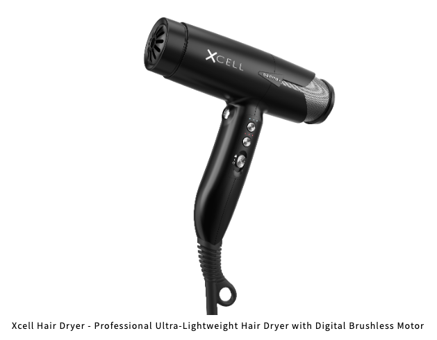 Xcell Hair Dryer - Professional Ultra- Lightweight Hair Dryer with Digital Brushless Motor