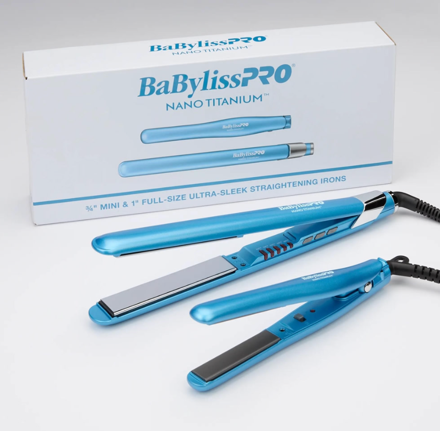 #BNTPP93 BabylissPro Nano Titanium Ultra Sleek Straightener Combo