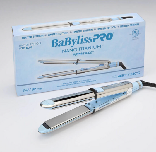 #BNT3000TLB BABYLISSPRO NANO TITANIUM ICED BLUE PRIMA3000 STRAIGHTENER 1.25"
