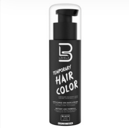 L3VEL3 TEMPORARY BEARD COLOR - BLACK 125ML