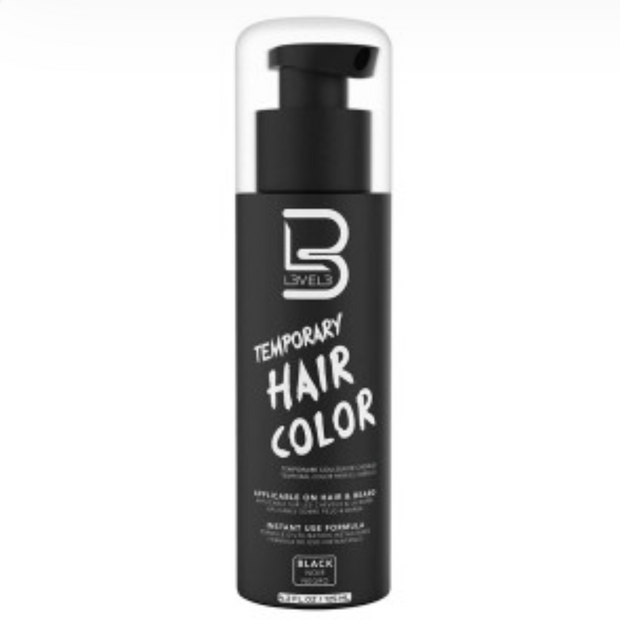 L3VEL3 TEMPORARY BEARD COLOR - BLACK 125ML
