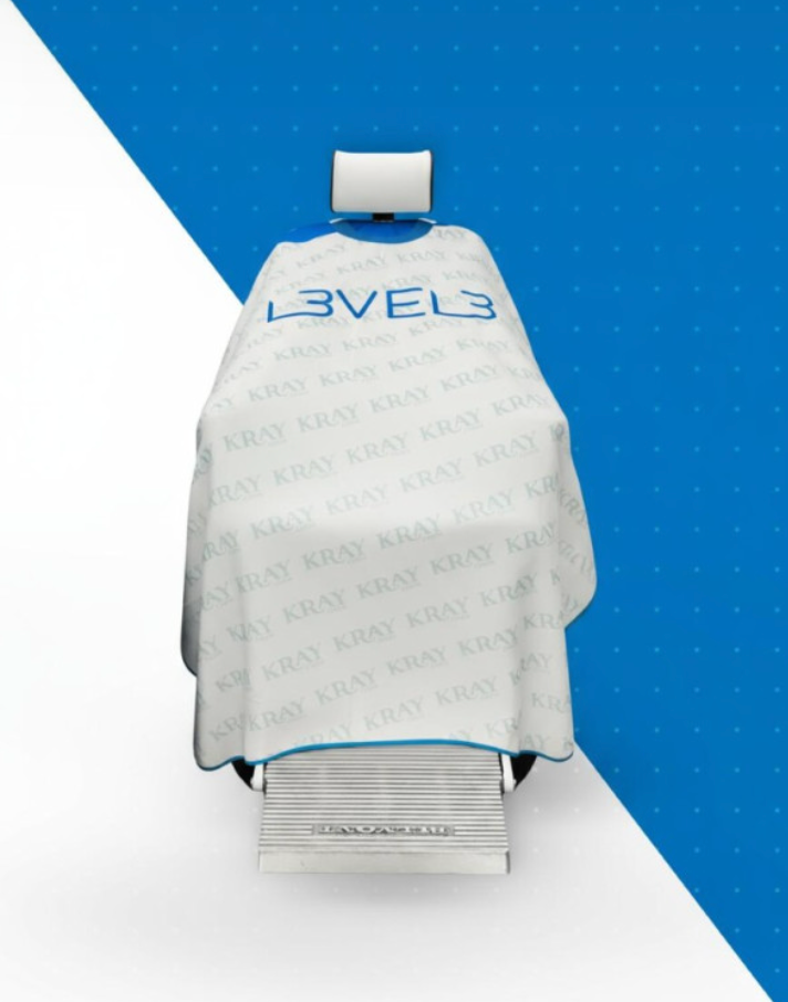 L3vel3 Rubber Neck Cape - White/Blue