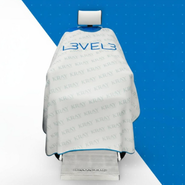 L3vel3 Rubber Neck Cape - White/Blue