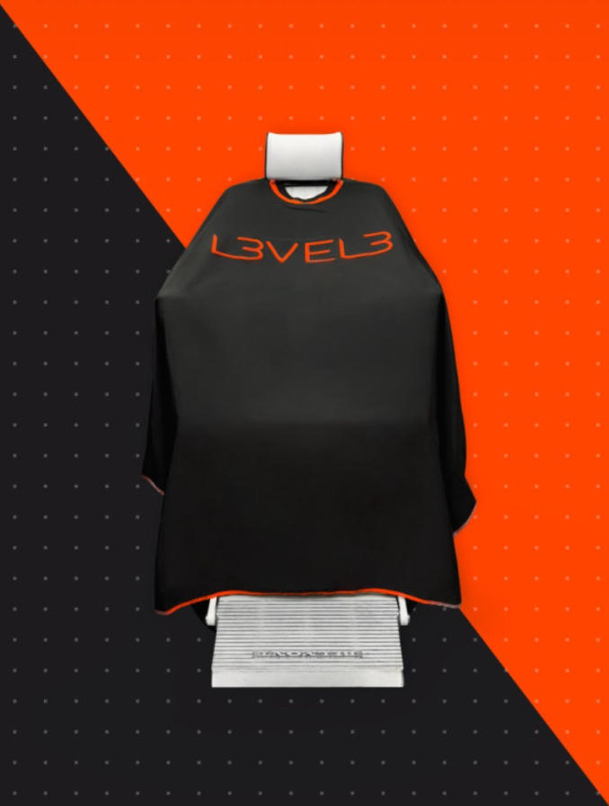 L3vel3 Rubber Neck Cape - Black/Red
