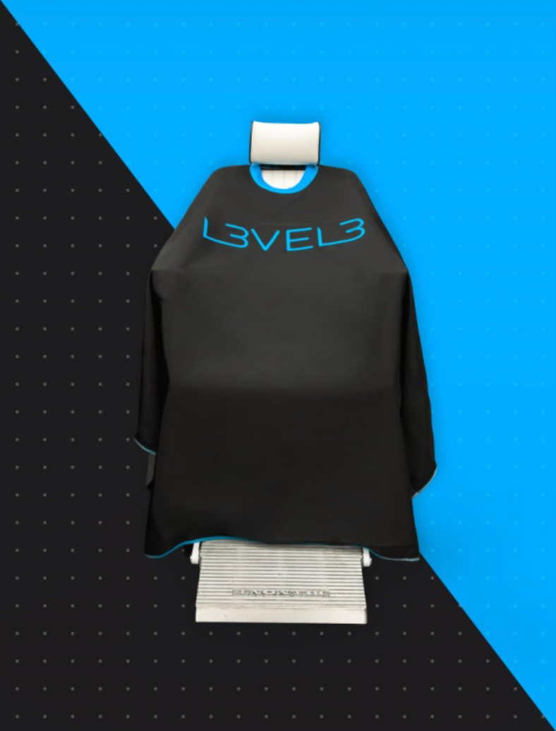 L3vel3 Rubber Neck Cape - Black/Blue