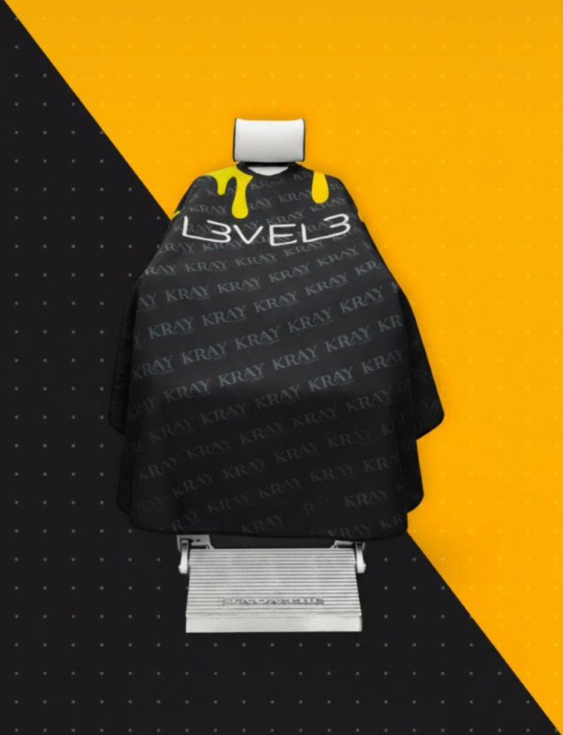 L3vel3 Rubber Neck Cape - Black/Colorful Drip