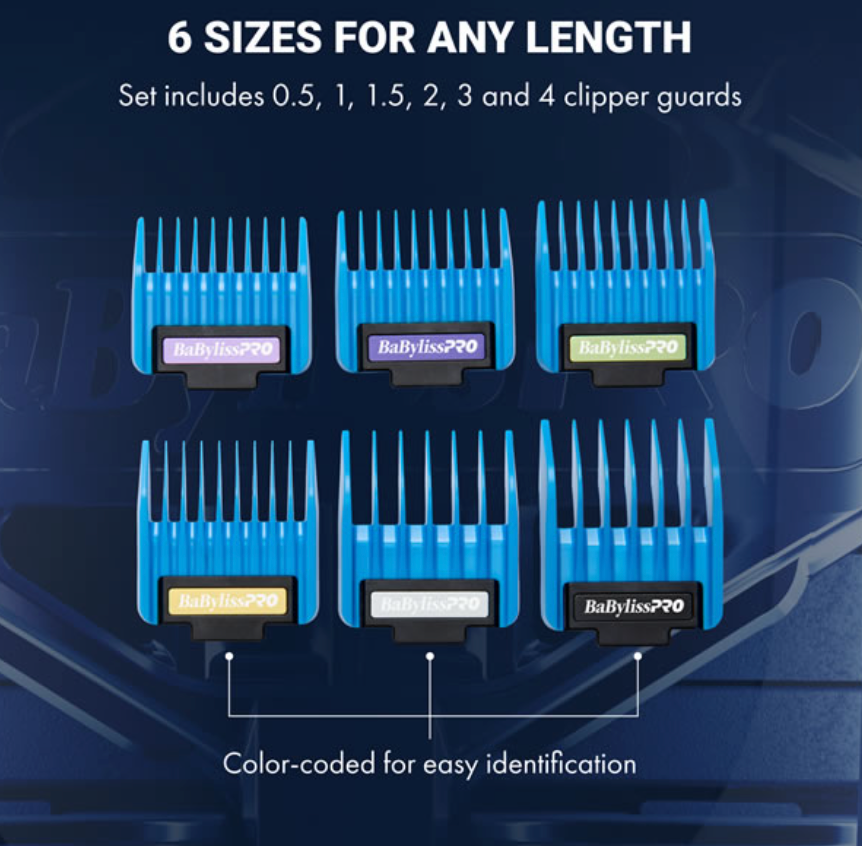 BABYLISSPRO PRECISION MAGNETIC CLIPPER GUARDS 6PK