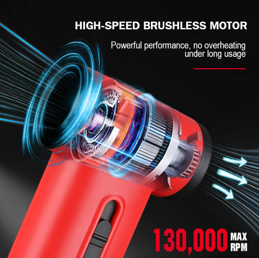 WMARK NG-TB001 Mini Jet Turbo Air Duster (Red)