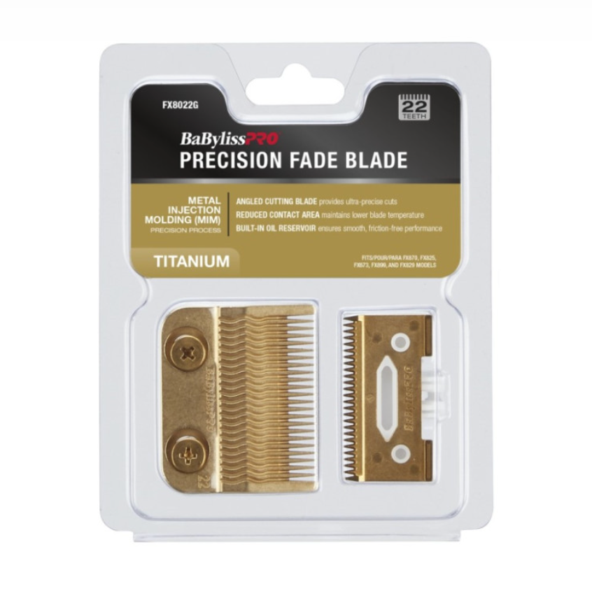 #FX8022G BABYLISSPRO GOLD TITANIUM MIM PRECISION FADE BLADE