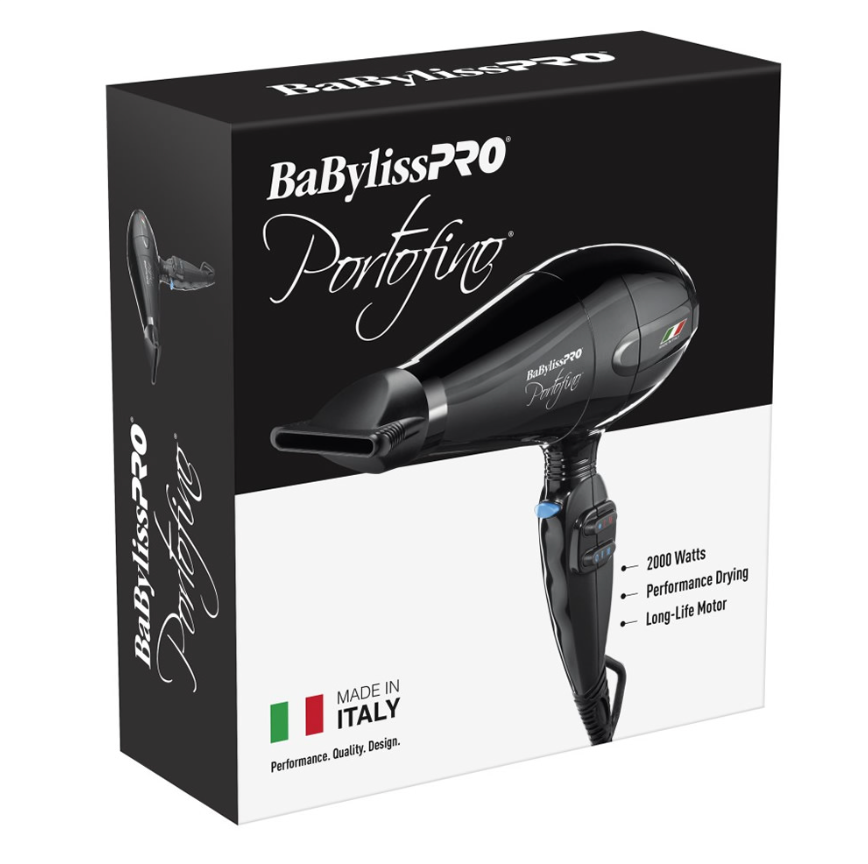 #BPOR1 BABYLISSPRO NANO TITANIUM PORTOFINO DRYER - BLACK