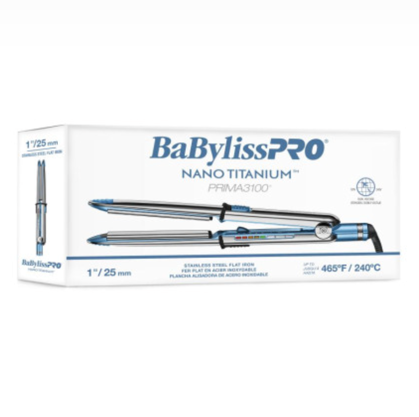 #BNT3100T BABYLISSPRO NANO TITANIUM PRIMA3100 STRAIGHTENER 1"