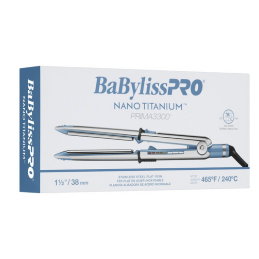 #BNT3300T BABYLISSPRO NANO TITANIUM PRIMA3300 STRAIGHTENER 1.5"