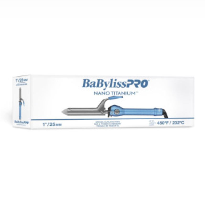 #BNT100S BABYLISSPRO NANO TITANIUM SPRING CURLING IRON 1"