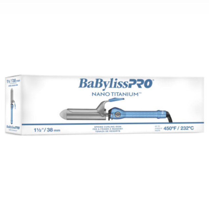 #BNT150S BABYLISSPRO NANO TITANIUM SPRING CURLING IRON 1.5"