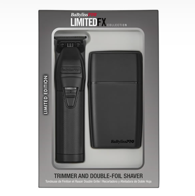 #FXDUOFS2TMB BABYLISS LIMITEDFX MATTE BLACK TRIMMER & SHAVER COMBO