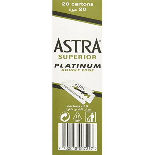 Astra platinum double edge safety razor shaving blades ,100 blades