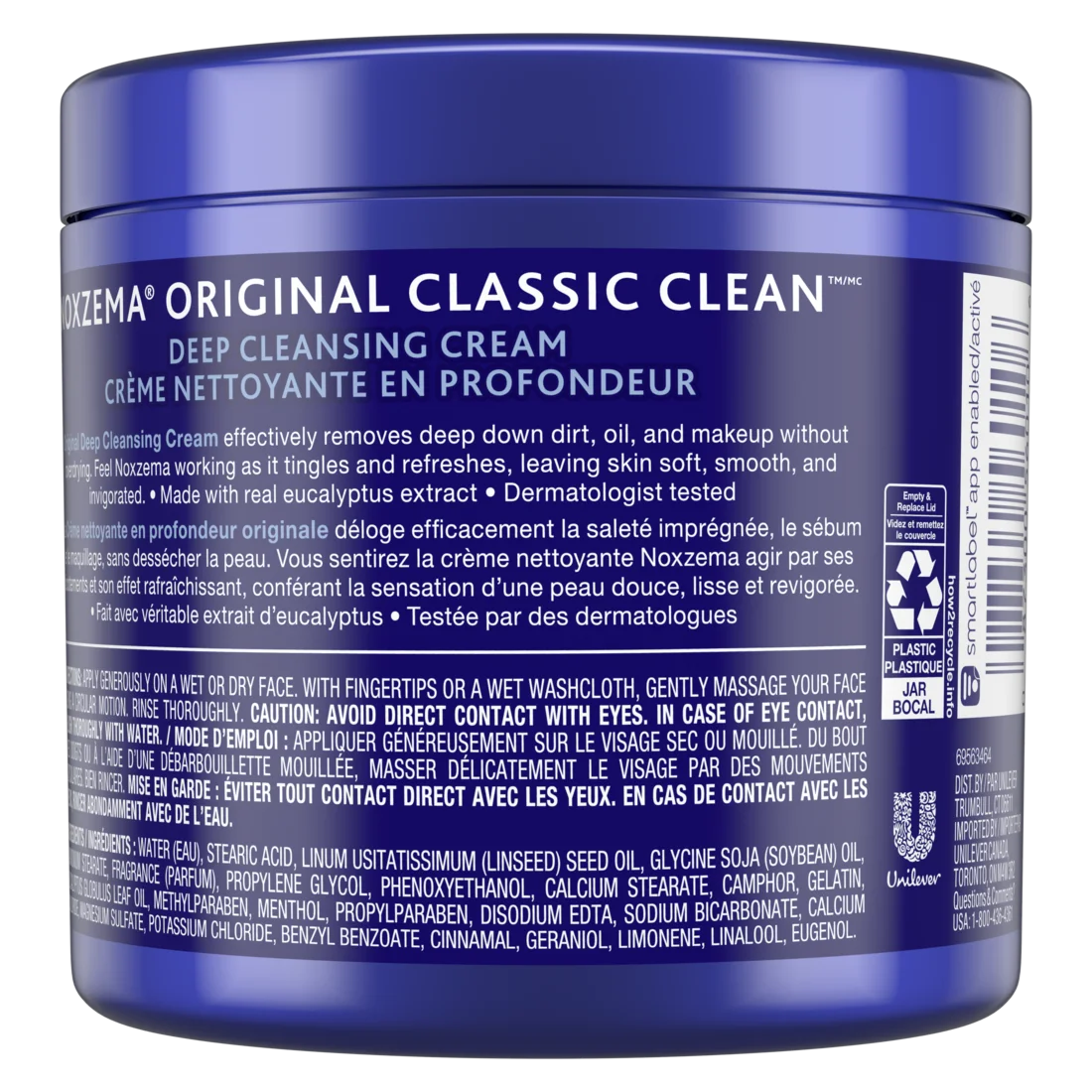 Noxzema Original Facial Cleanser Cream, Daily Deep Face Cleansing for All Skin Types 12 oz