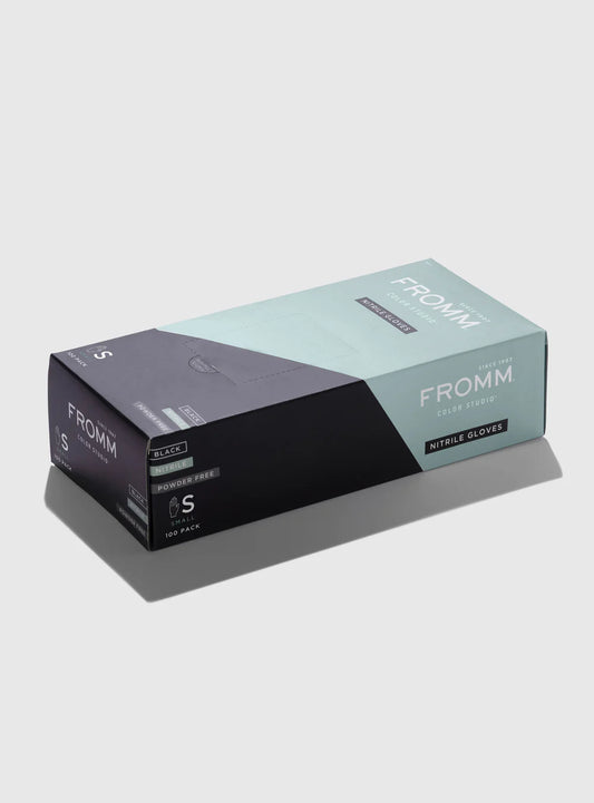 FROMM - Black Nitrile Powder Free Gloves - 100 Pack