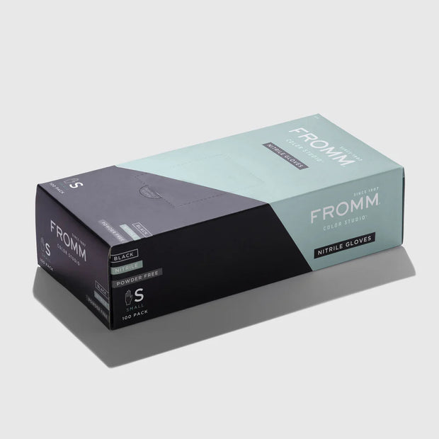 FROMM - Black Nitrile Powder Free Gloves - 100 Pack