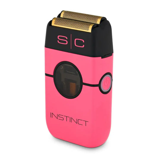 StyleCraft Instinct Metal Shaver - Professional Double Foil Cordless Shaver with Intuitive Torque Control and IN2 Vector Motor in Pink
